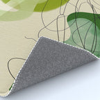 relations in green boho lines & shapes Rug Gallery Image 4