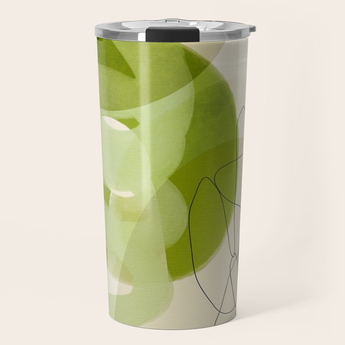 relations in green boho lines & shapes Travel Mug Gallery Image 1