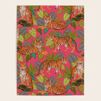 Tropical Tigers In Hot Pink Poster Gallery Image 4