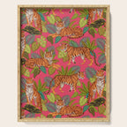 Tropical Tigers In Hot Pink Serving Tray Gallery Image 1