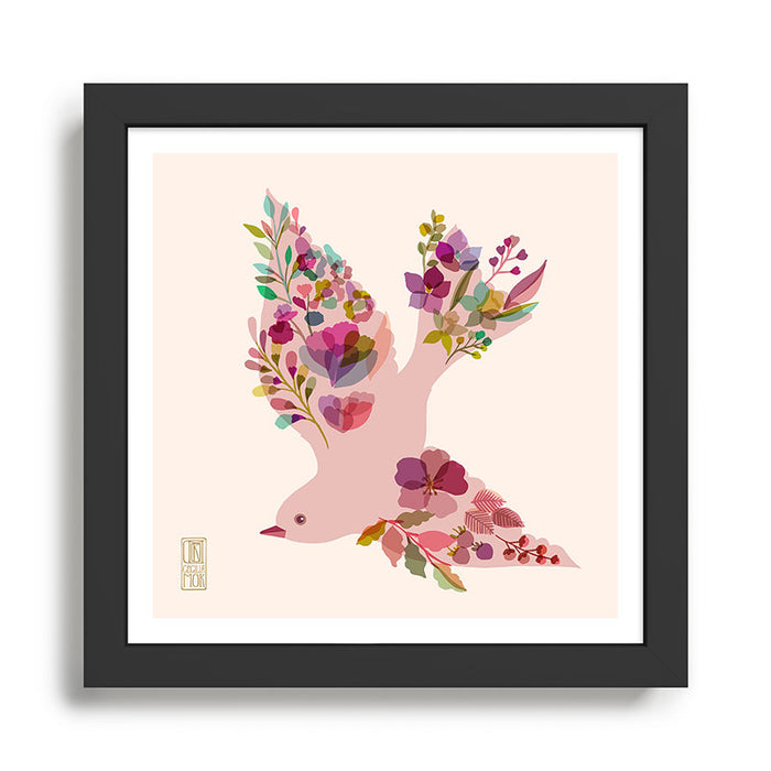 Blossoming Bird {Rose} Framed Art Print Gallery Image 1