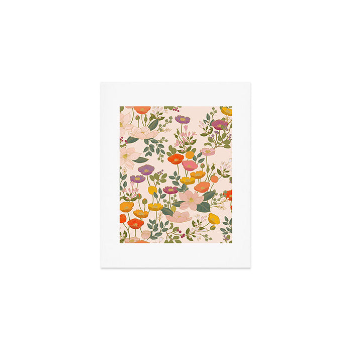 Botanical Cloisonne Garden Cream Art Print Gallery Image 1
