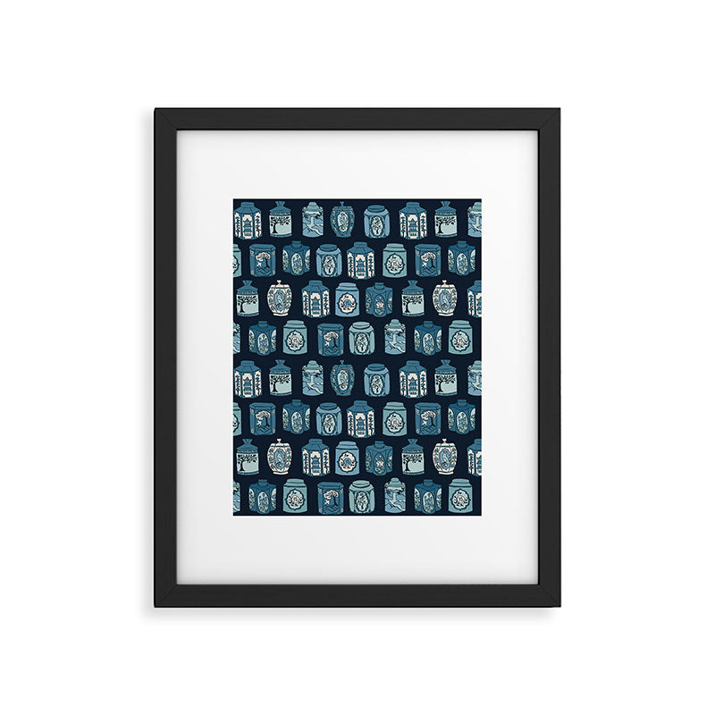 Chinese Tea {Blue Willow Dark} Framed Art Print Gallery Image 6