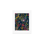 Hummingbirds and Bees {Deep Blue} Art Print Gallery Image 1
