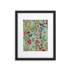 Hummingbirds and Bees {Duck Egg} Framed Art Print Gallery Image 6