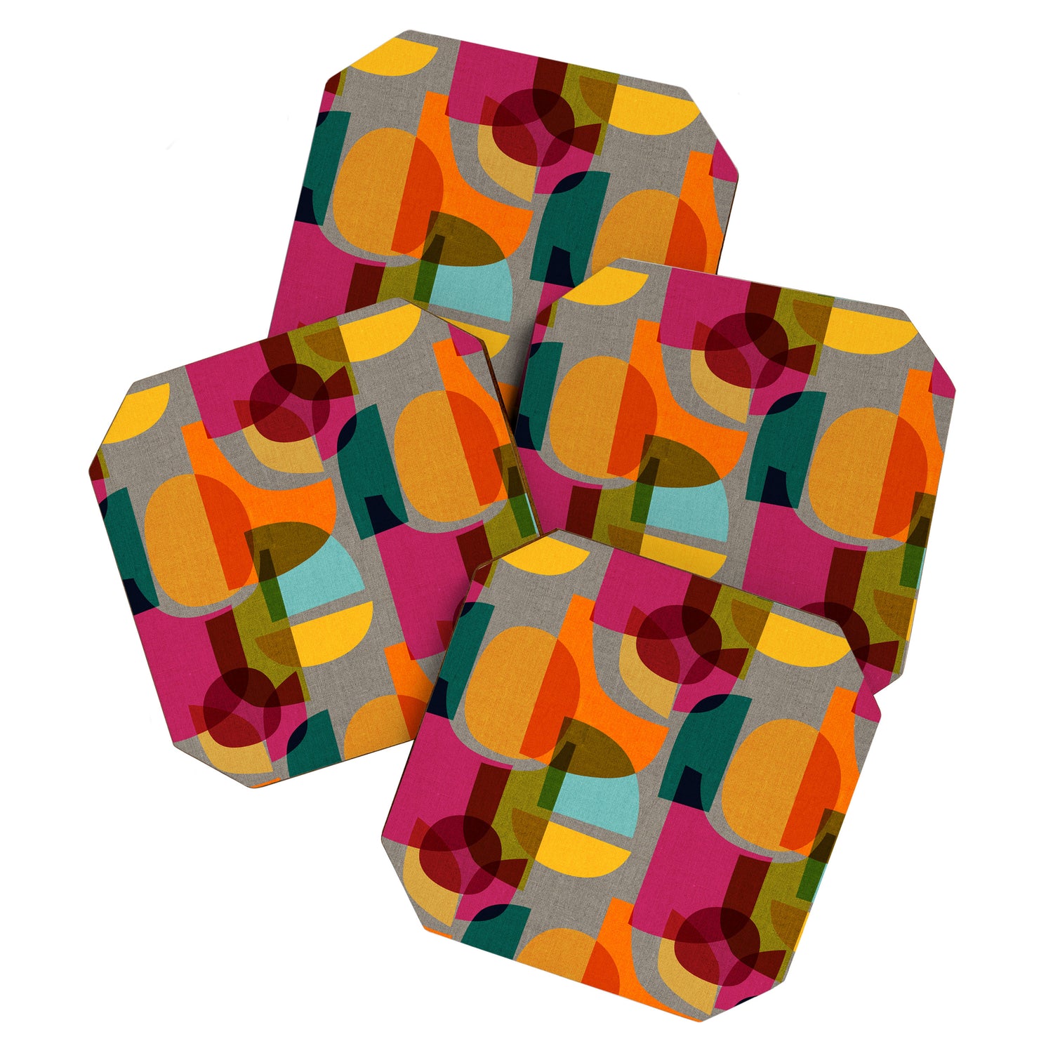 Mid Century Kaleidoscope Coaster Gallery Image 1