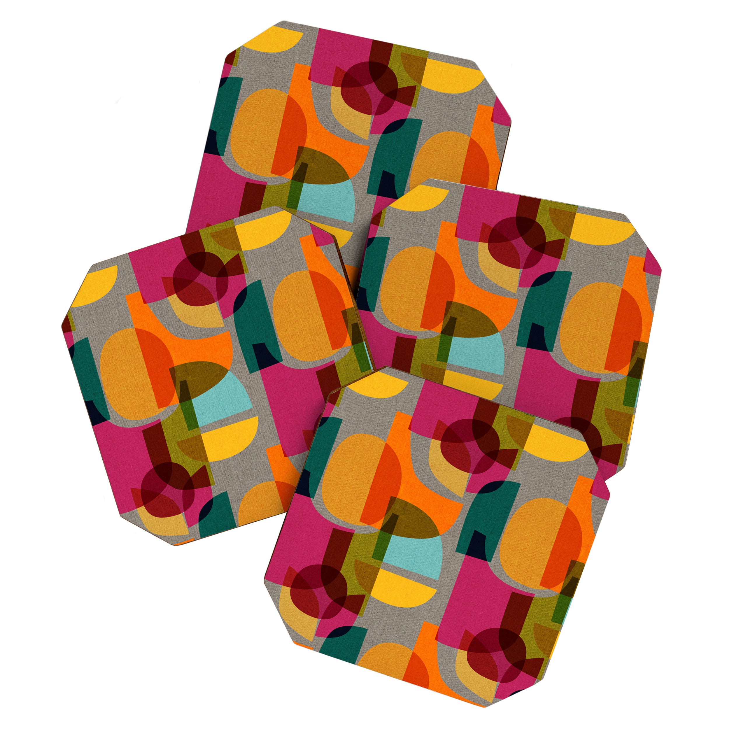 Mid Century Kaleidoscope Coaster Gallery Image 1