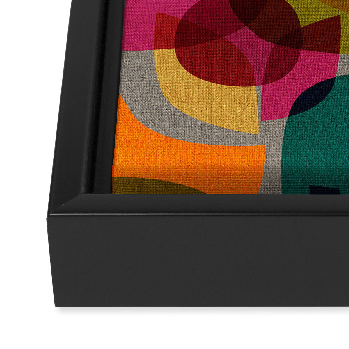 Mid Century Kaleidoscope Framed Canvas Print Gallery Image 3