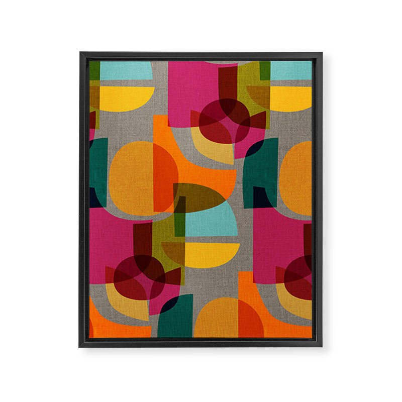 Mid Century Kaleidoscope Framed Canvas Print Gallery Image 6
