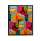 Mid Century Kaleidoscope Framed Canvas Print Gallery Image 6
