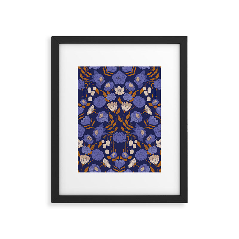 Mystery Blooms {Periwinkle} Framed Art Print Gallery Image 5