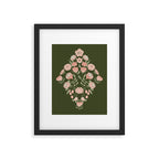 Mystery Garden Victorian Green Floral Faces Framed Art Print Gallery Image 5