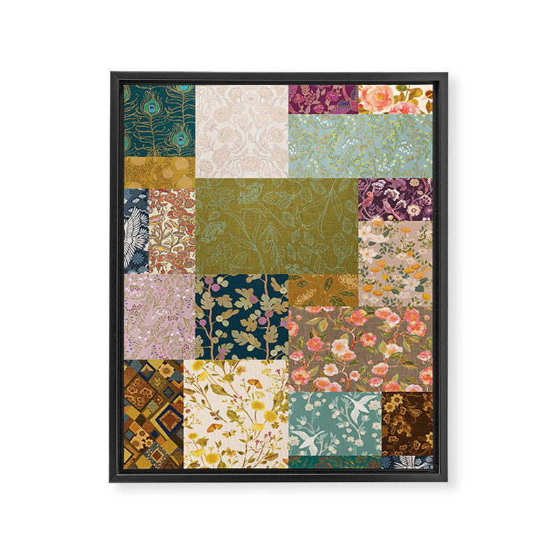 Pashmina Patchwork Framed Canvas Print Gallery Image 8