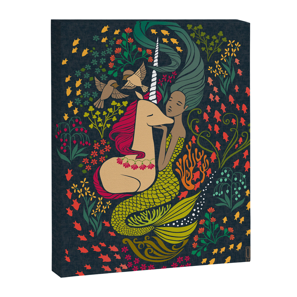 The Mermaid and the Unicorn Canvas Print Gallery Image 6