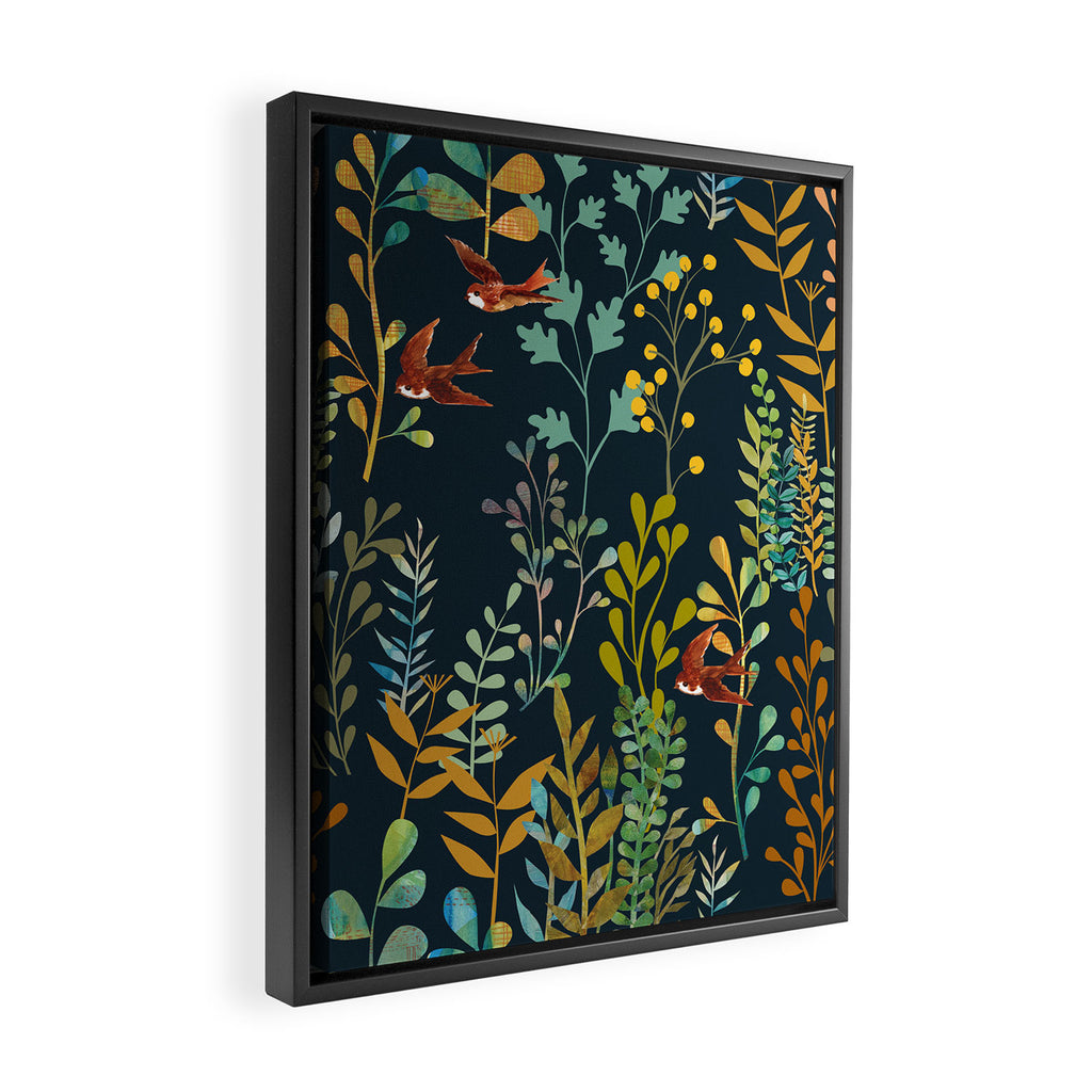 The Wild Garden Night Framed Canvas Print Gallery Image 2
