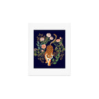 Tiger Floral Garden Art Print Gallery Image 1