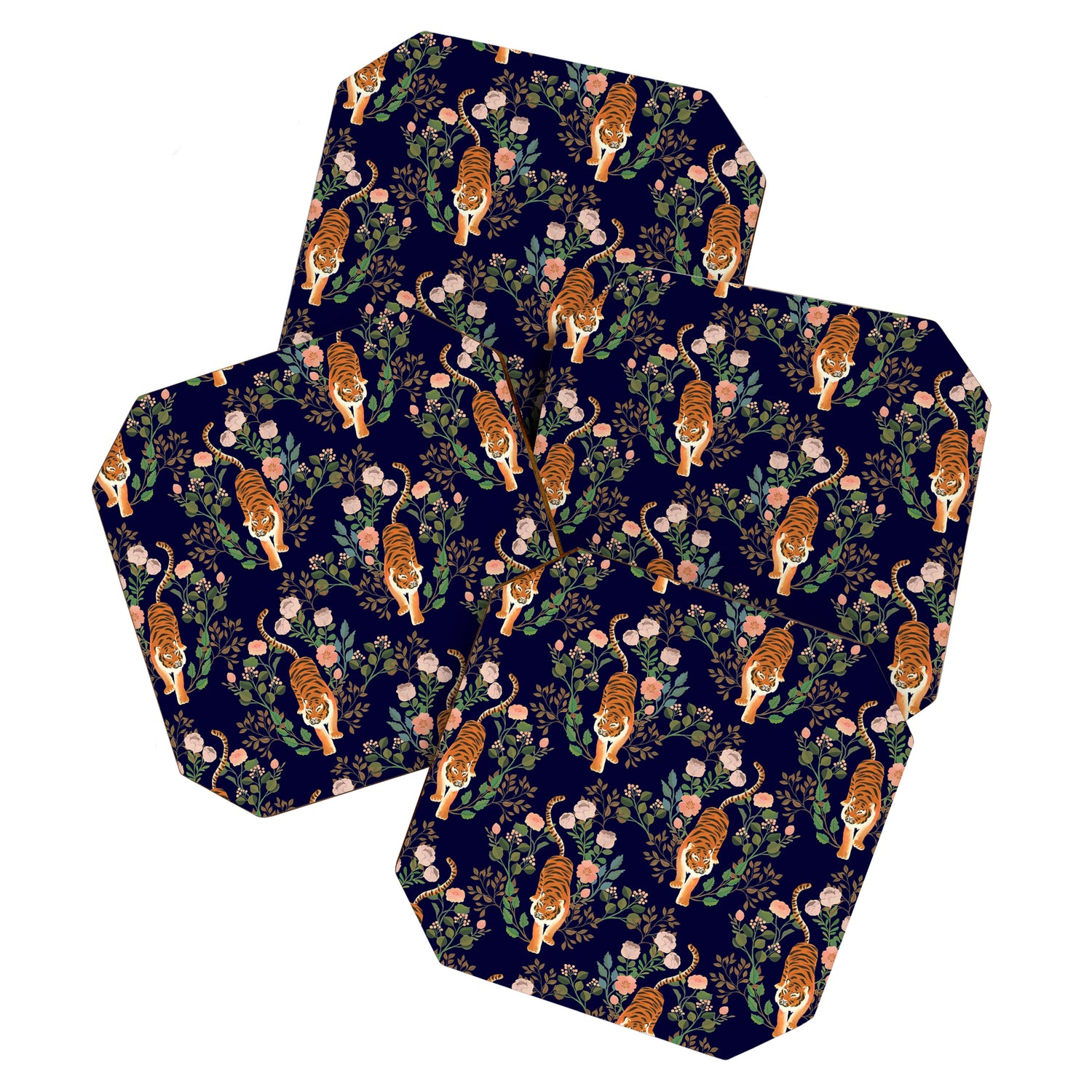 Tiger Floral Garden Coaster Gallery Image 1