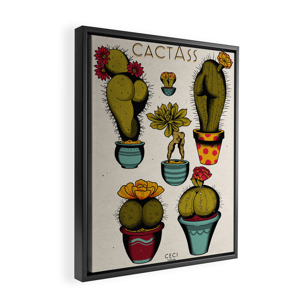 CactAss Framed Canvas Print Gallery Image 2
