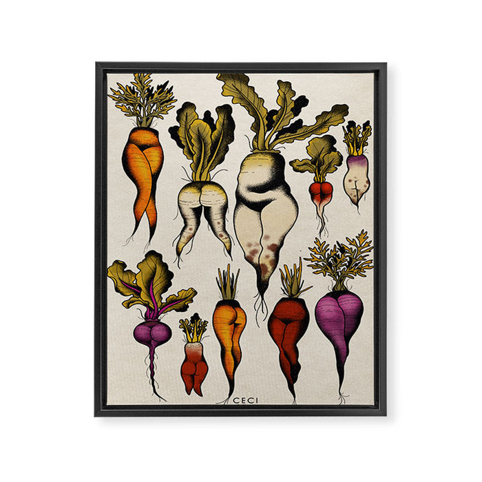 Root vegetables Framed Canvas Print Gallery Image 1