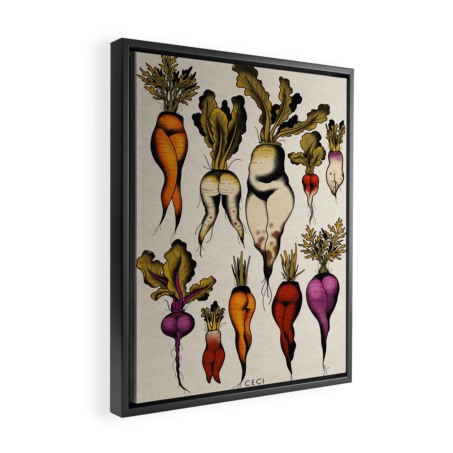Root vegetables Framed Canvas Print Gallery Image 2