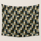 Bold Earthy Checks Pattern - Small IV Wall Tapestry Gallery Image 4