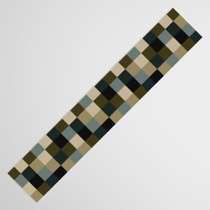 Bold Earthy Checks Pattern - Small IV Table Runner Gallery Image 3