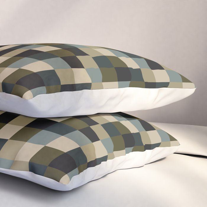 Bold Earthy Checks Pattern - Small IV Pillow Sham Gallery Image 3