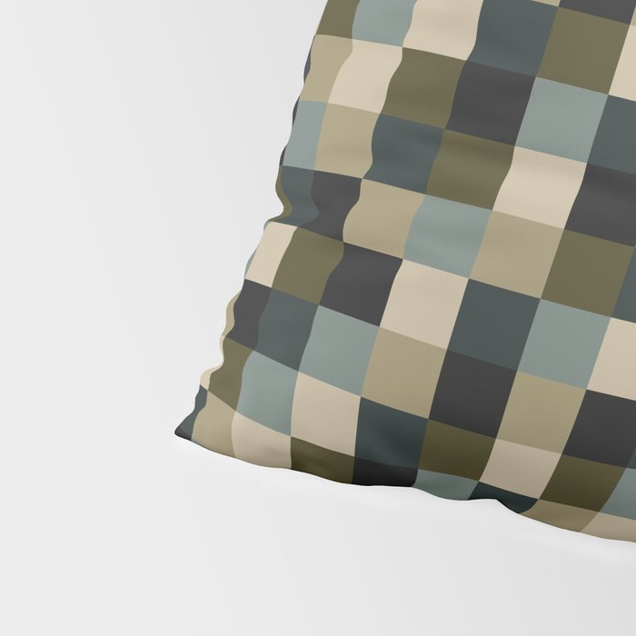 Bold Earthy Checks Pattern - Small IV Pillow Sham Gallery Image 4