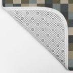 Bold Earthy Checks Pattern - Small IV Bath Mat Gallery Image 2