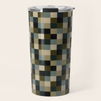 Bold Earthy Checks Pattern - Small IV Travel Mug Gallery Image 1