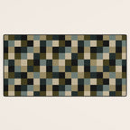 Bold Earthy Checks Pattern - Small IV Desk Mat Gallery Image 3