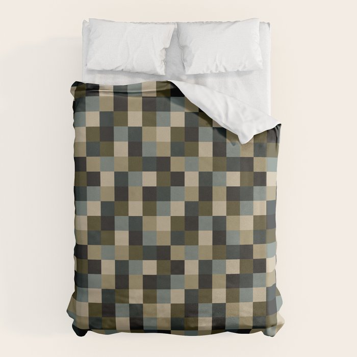 Bold Earthy Checks Pattern - Small IV Duvet Cover Gallery Image 6