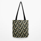 Bold Earthy Checks Pattern - Small IV Tote Bag Gallery Image 2