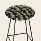 Bold Earthy Checks Pattern - Small IV Stool Gallery Image 2