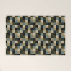 Bold Earthy Checks Pattern - Small IV Welcome Mat Gallery Image 1