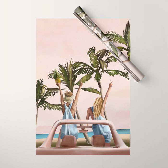Beach Spring Break Wrapping Paper Gallery Image 1