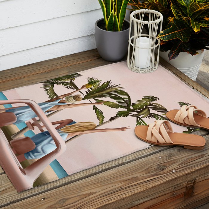 Beach Spring Break Outdoor Rug Gallery Image 2