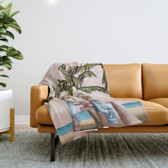 Beach Spring Break Throw Blanket Gallery Image 1
