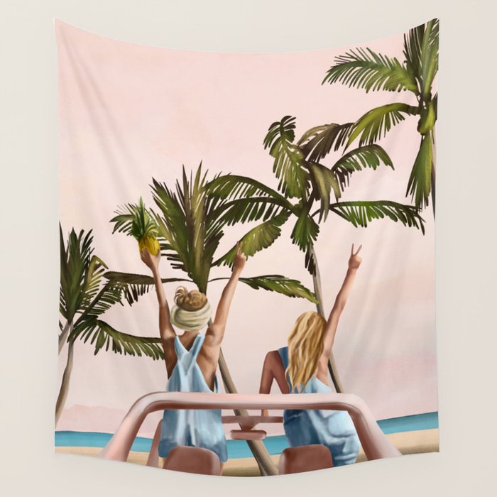 Beach Spring Break Wall Tapestry Gallery Image 4