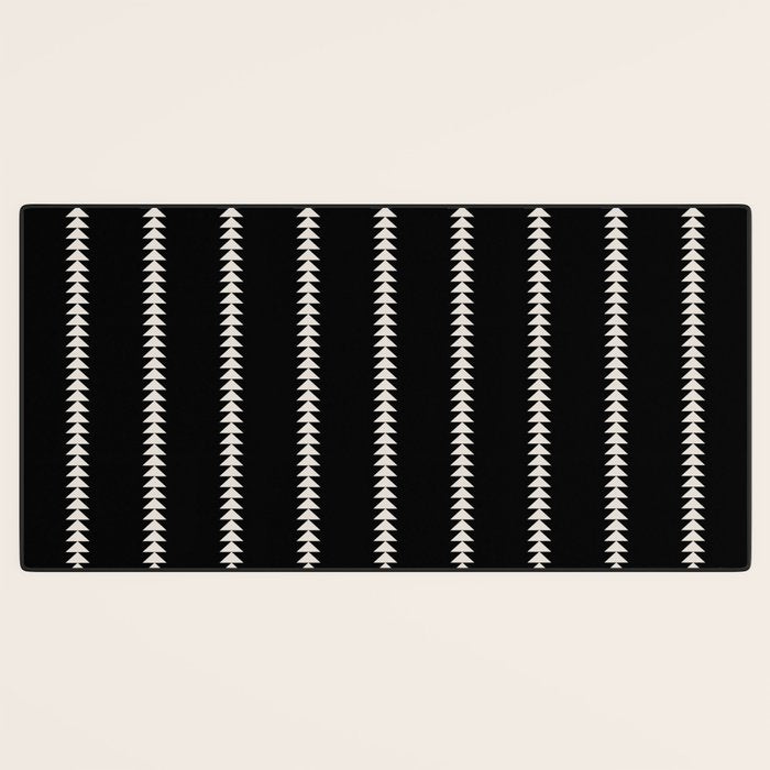 Minimal Triangles - Black & White II Desk Mat Gallery Image 3