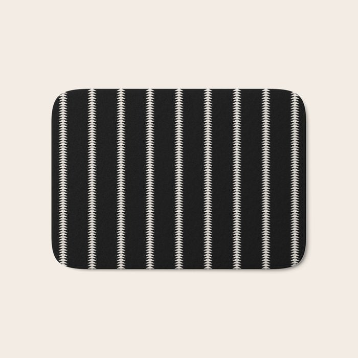 Minimal Triangles - Black & White II Bath Mat Gallery Image 1