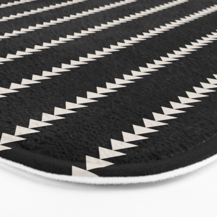 Minimal Triangles - Black & White II Bath Mat Gallery Image 3