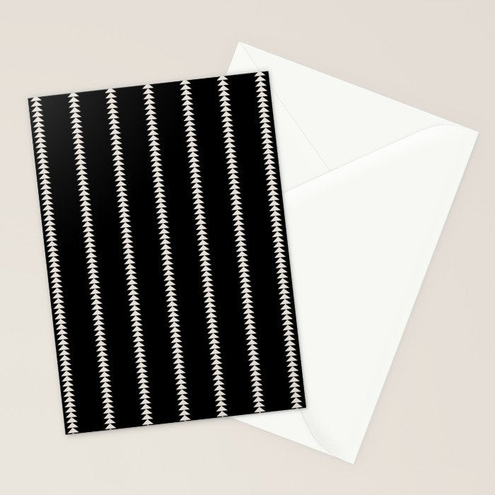 Minimal Triangles - Black & White II Stationery Card Gallery Image 2