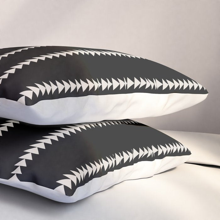 Minimal Triangles - Black & White II Pillow Sham Gallery Image 3