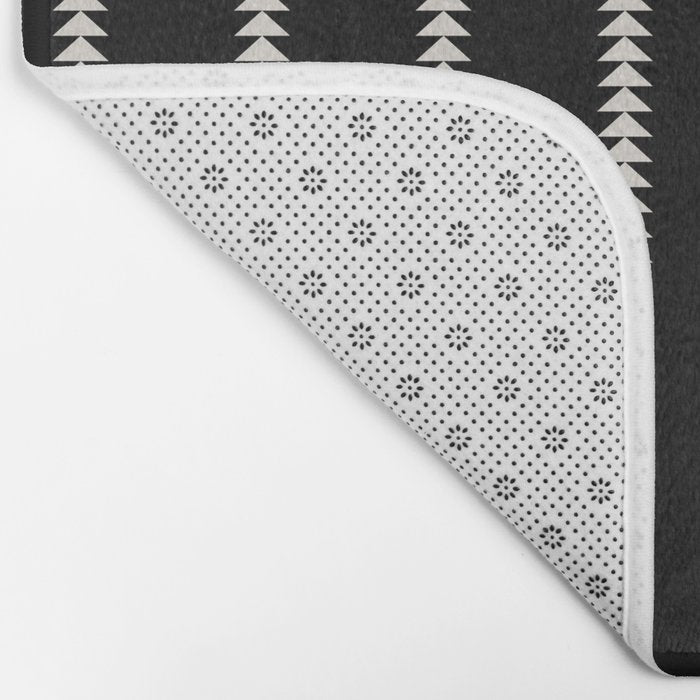 Minimal Triangles - Black & White II Bath Mat Gallery Image 2