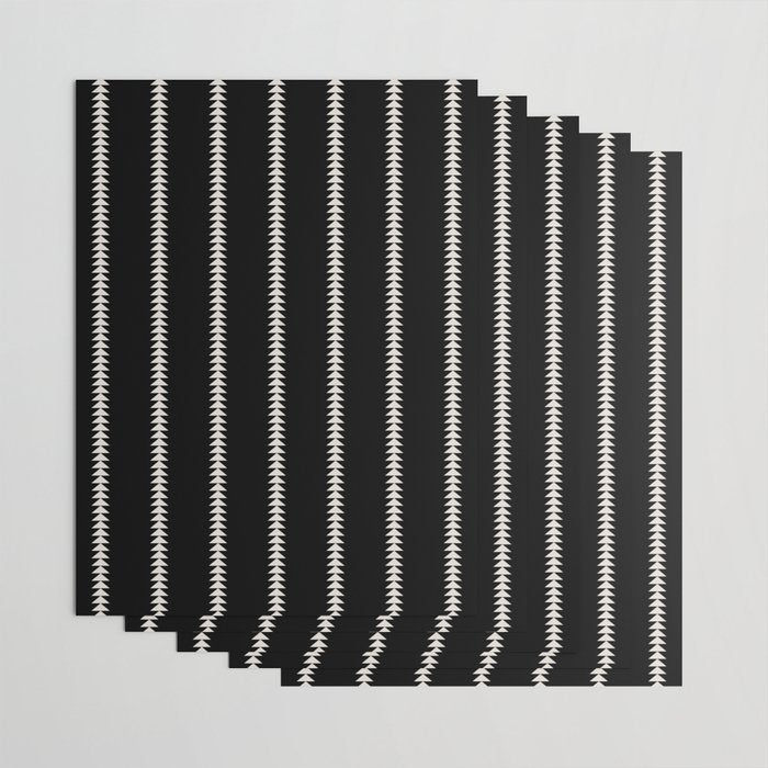 Minimal Triangles - Black & White II Wrapping Paper Gallery Image 3