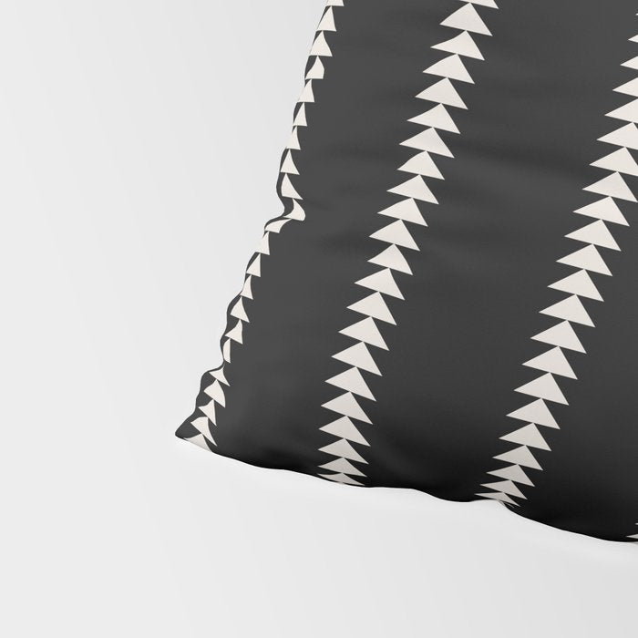 Minimal Triangles - Black & White II Pillow Sham Gallery Image 4