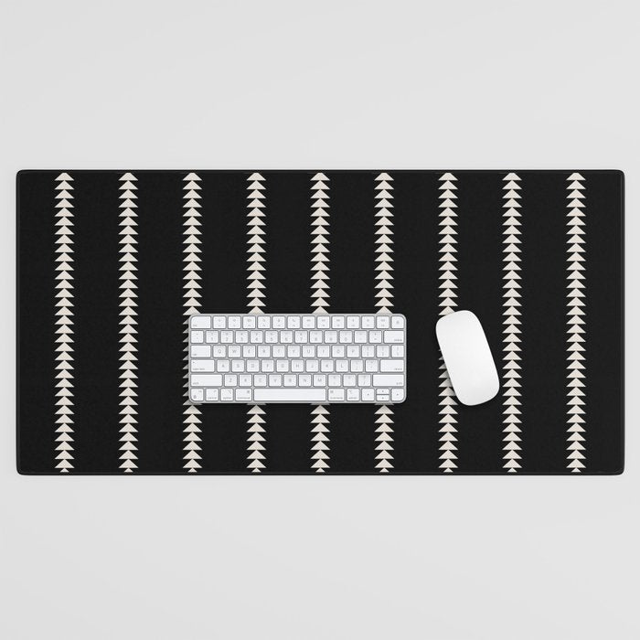 Minimal Triangles - Black & White II Desk Mat Gallery Image 1