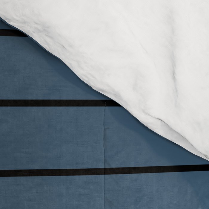 Minimal Arch XLIV Navy Blue Modern Geometric Lines Comforter Gallery Image 4