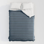 Minimal Arch XLIV Navy Blue Modern Geometric Lines Duvet Cover Gallery Image 6